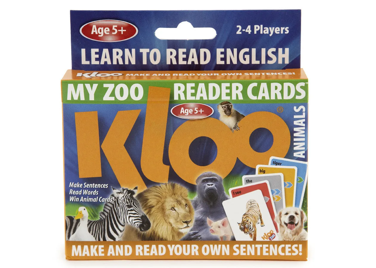 KLOO Zoo - Flash Card Reading Game  for Kids - Literacy Card Games for Preschool and Nursery Children)
