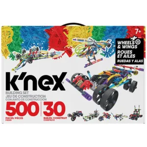 K'Nex Classics Wheels & Wings 500 Piece 30 Model Building Set