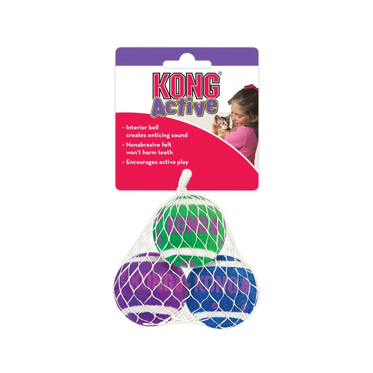 Kong Tennis Balls with Bells 3 Pack