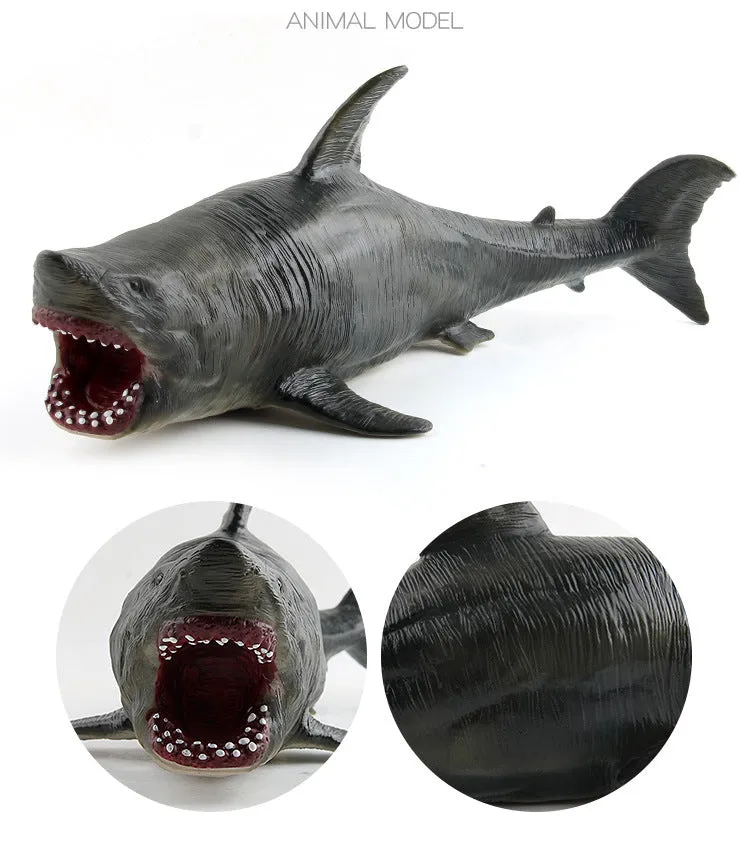 Marine Life Model Large Hollow Simulation Great White Shark Megalodon Underwater World Decoration Toys