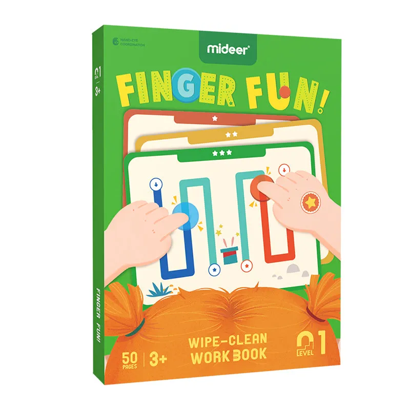 Mideer Finger Fun Wipe-Clean Workbook
