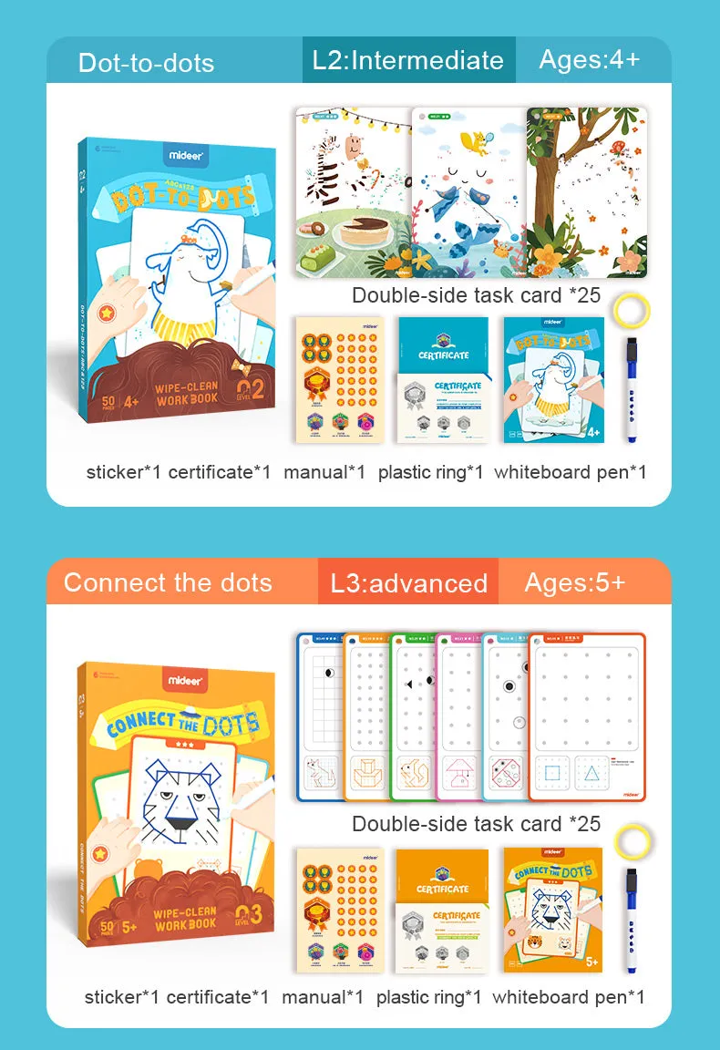 Mideer Finger Fun Wipe-Clean Workbook