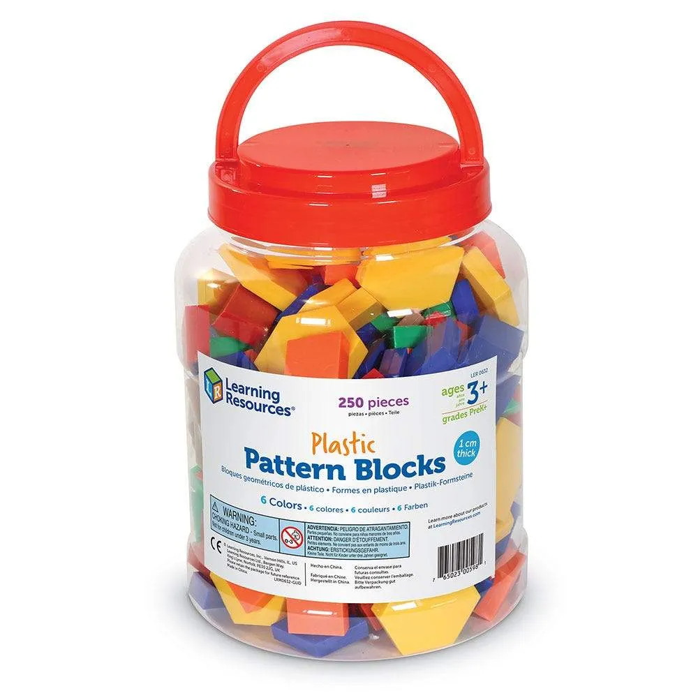 Plastic Pattern Blocks, 1 cm, Set of 250