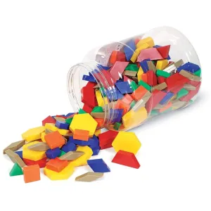 Plastic Pattern Blocks, 1 cm, Set of 250