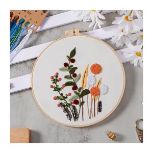 Poppy Crafts Embroidery Kit #52 - Natural Florals