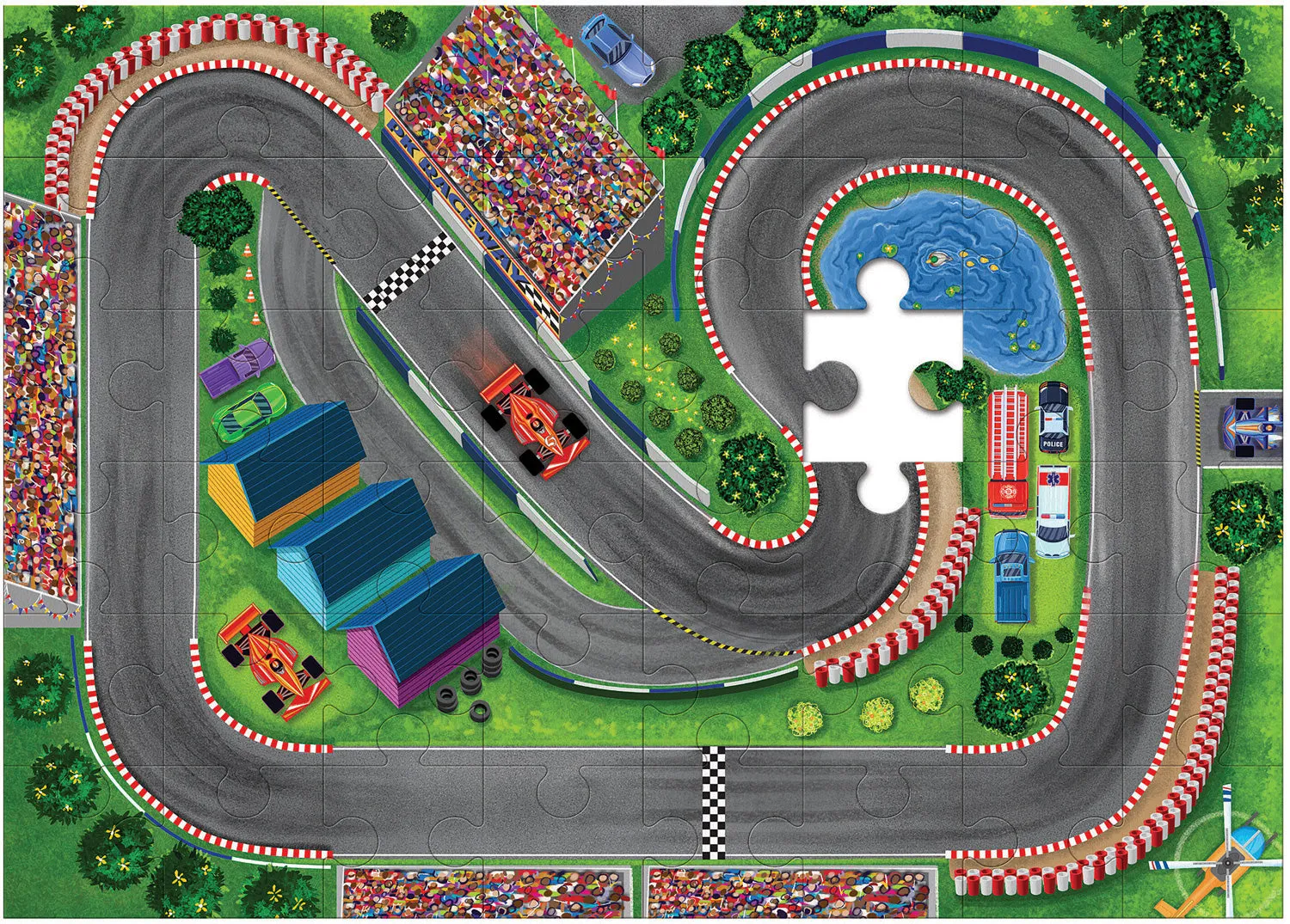 Puzzle & Play Race Day 48 Piece Puzzle