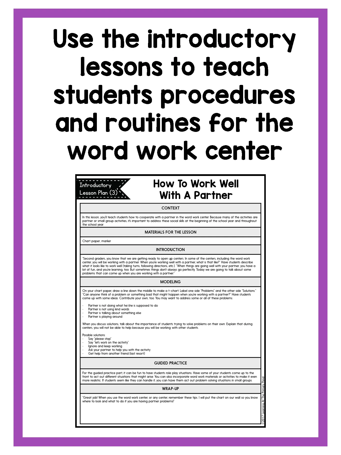 Second Grade Word Work Center Activities