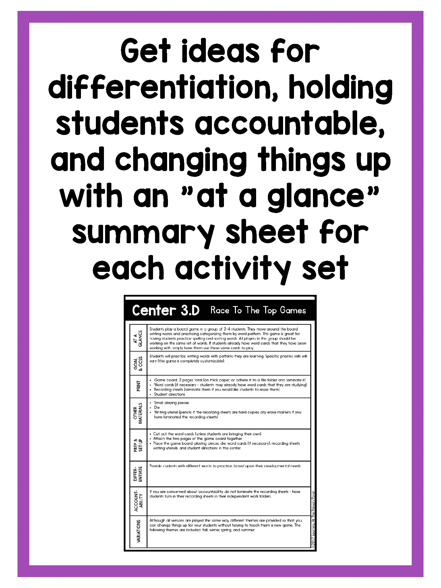 Second Grade Word Work Center Activities