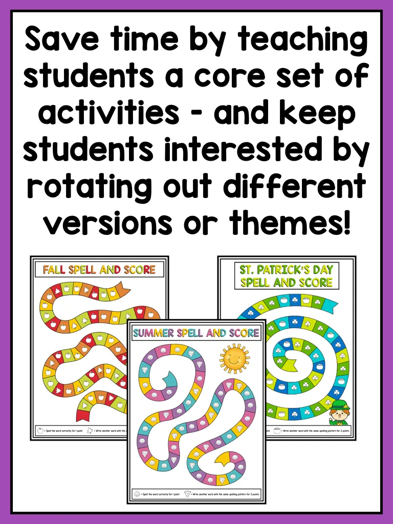 Second Grade Word Work Center Activities