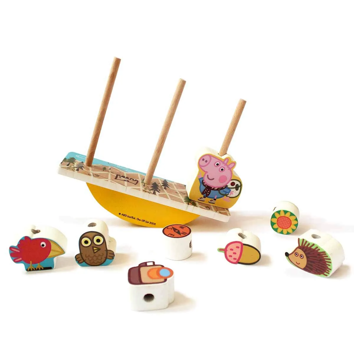shumee Peppa Pig Wooden Balancing Game (3-5 Years) | Develop Problem Solving & Curiosity, Pretend Play Toy for Toddlers