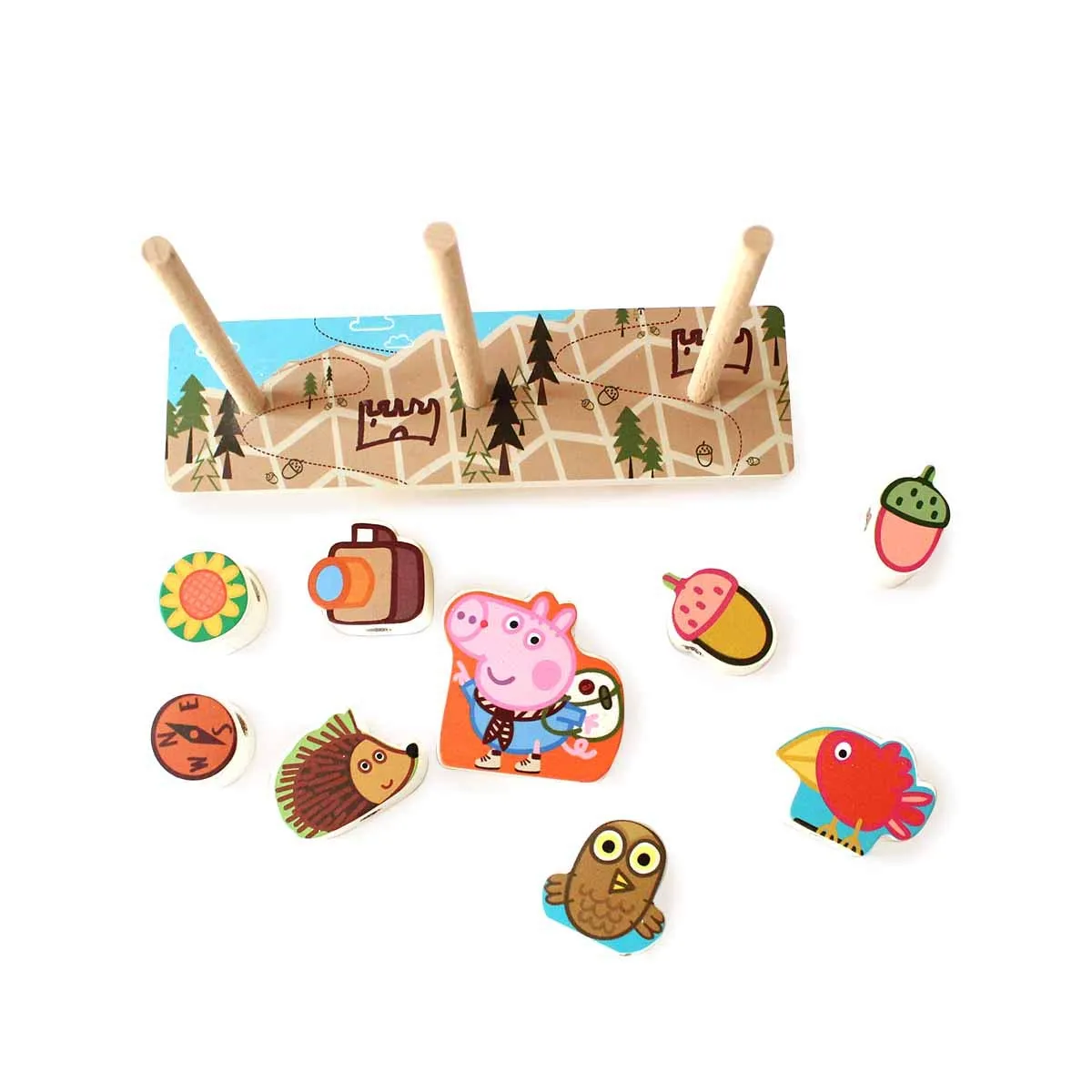 shumee Peppa Pig Wooden Balancing Game (3-5 Years) | Develop Problem Solving & Curiosity, Pretend Play Toy for Toddlers