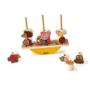 shumee Peppa Pig Wooden Balancing Game (3-5 Years) | Develop Problem Solving & Curiosity, Pretend Play Toy for Toddlers