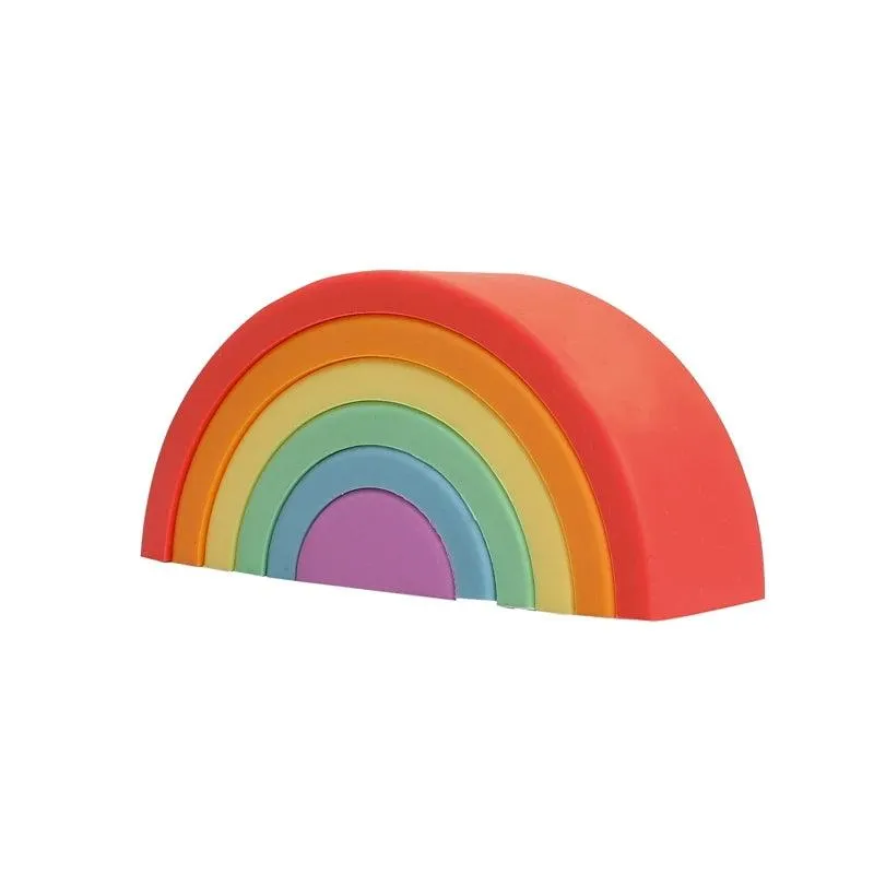 Silicone Building Toy Set -  Stacking & Teether