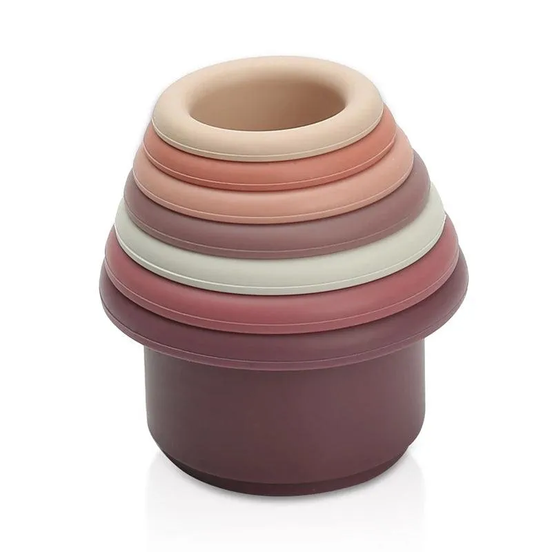 Silicone Building Toy Set -  Stacking & Teether