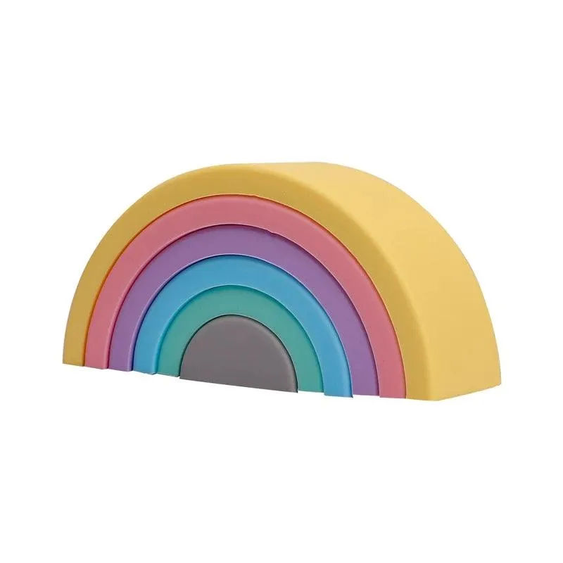 Silicone Building Toy Set -  Stacking & Teether