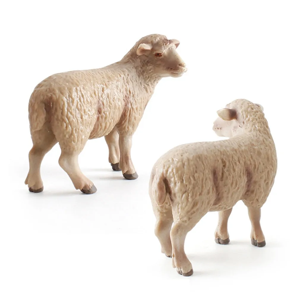Simulated Zoo Sheep Model Farm Animals Action Figure Children Kids Dolls Toy Cute Sheep Figurine Collection Toys Gift Home Decor