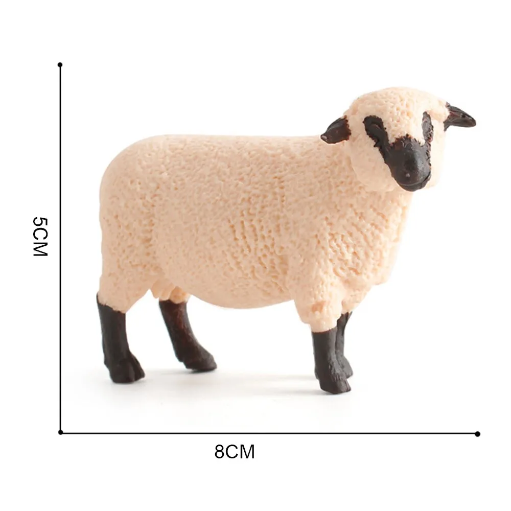 Simulated Zoo Sheep Model Farm Animals Action Figure Children Kids Dolls Toy Cute Sheep Figurine Collection Toys Gift Home Decor