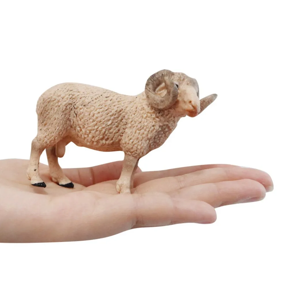 Simulated Zoo Sheep Model Farm Animals Action Figure Children Kids Dolls Toy Cute Sheep Figurine Collection Toys Gift Home Decor