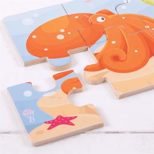 Six Piece Puzzles - Sea Creatures (set of 3)