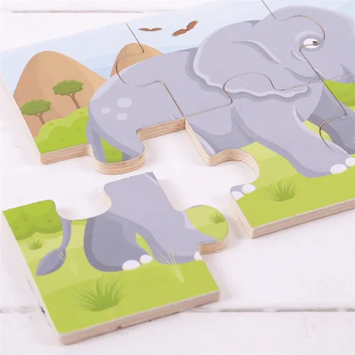 Six Piece Puzzles - Wild Animals (set of 3)