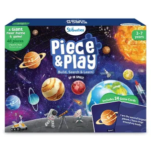 Skillmatics Piece & Play Up in Space - Educational Floor Puzzle & Game for Ages 3-7 Years