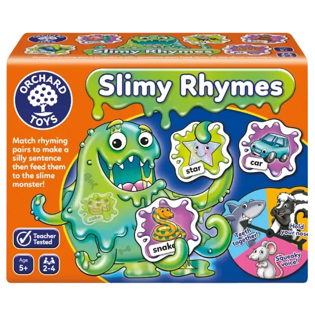 Slimy Rhymes Literacy Rhyming Game by Orchard Toys