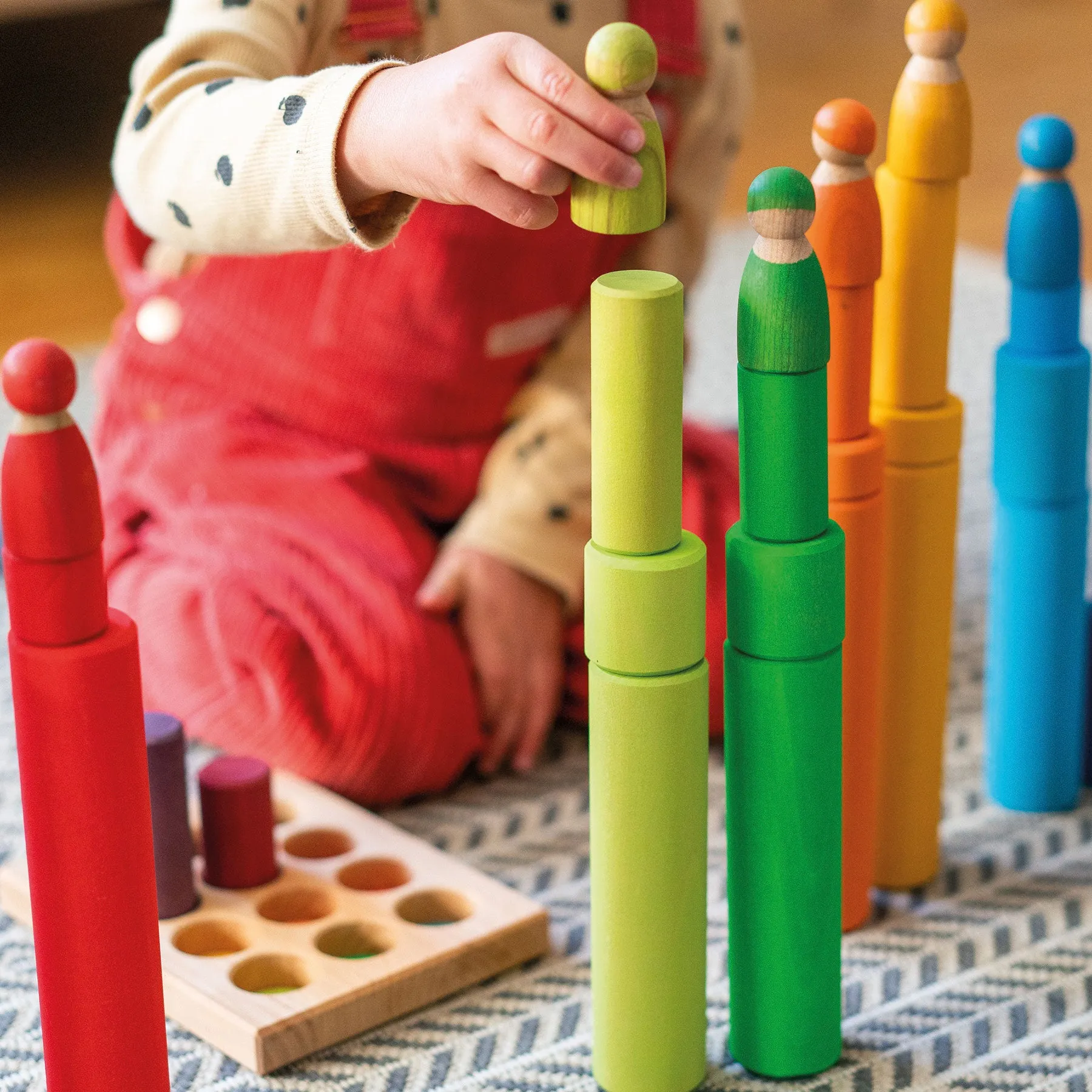 Small Rainbow Roller with Sorting Board Game Grimms New 2020 Range