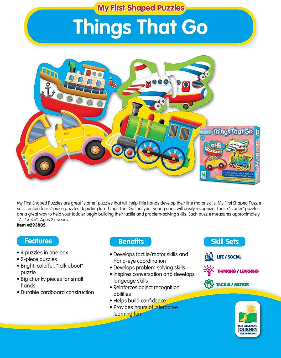 The Learning Journey My First Shaped Puzzles - Things That Go