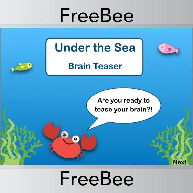 Under the Sea Brain Teasers