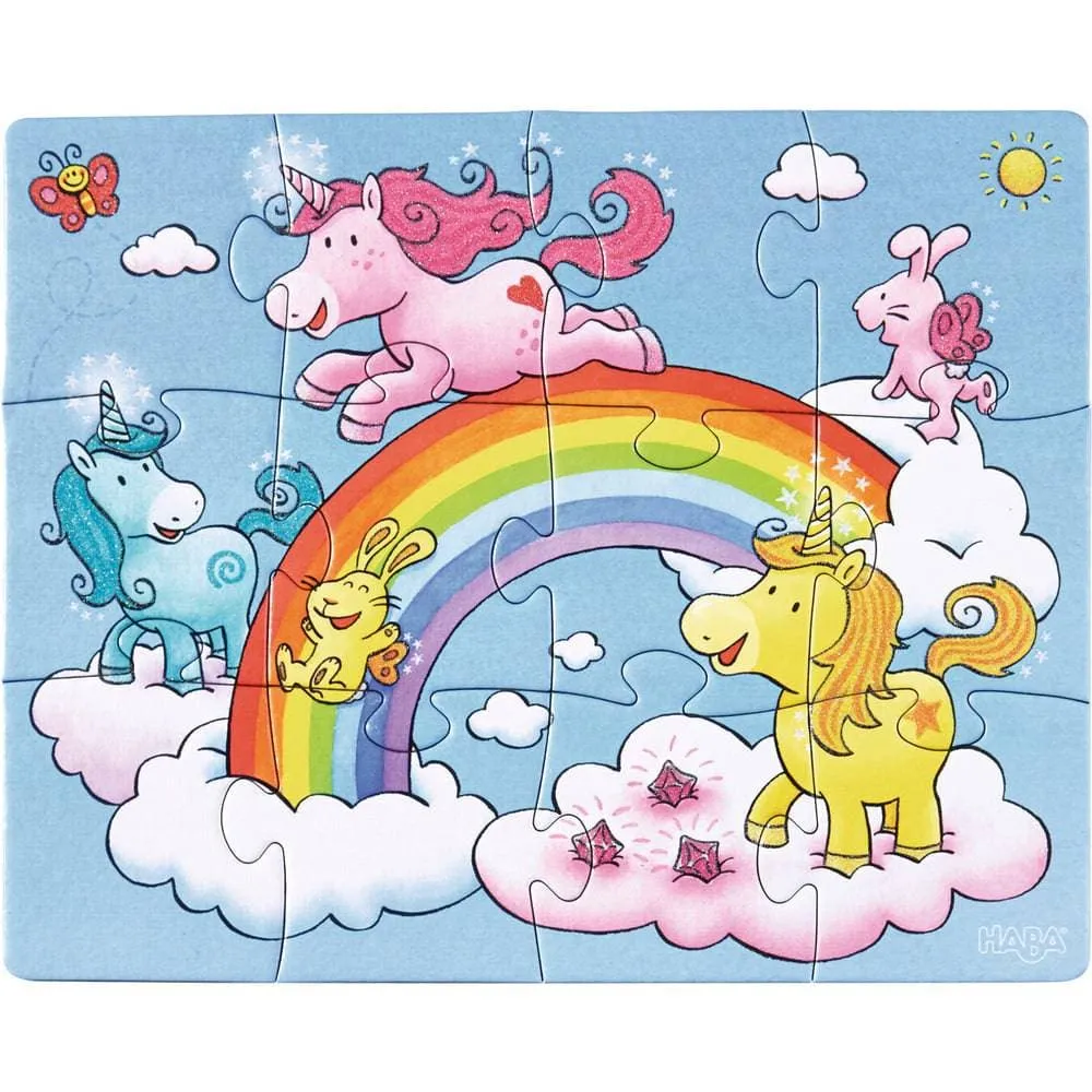 Unicorn Glitterluck Set of 3 Puzzles