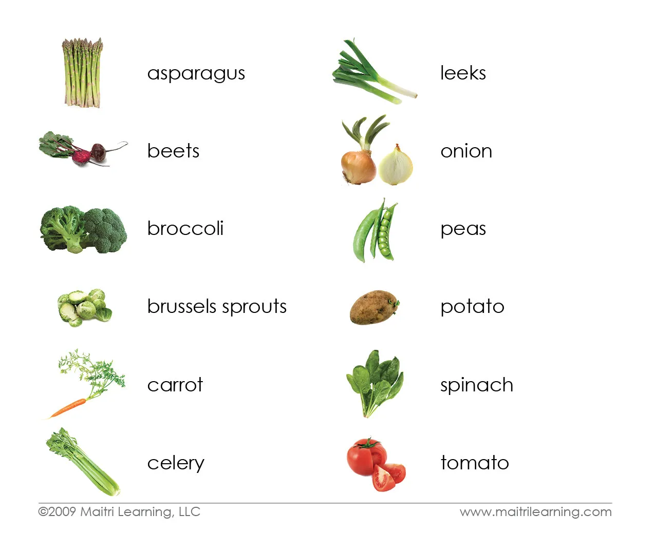 Vegetables Matching