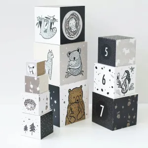 WEE GALLERY - BABY ANIMAL NESTING BLOCKS