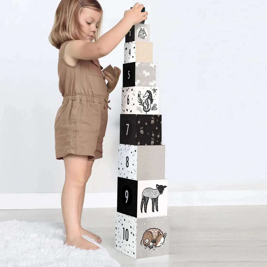 WEE GALLERY - BABY ANIMAL NESTING BLOCKS